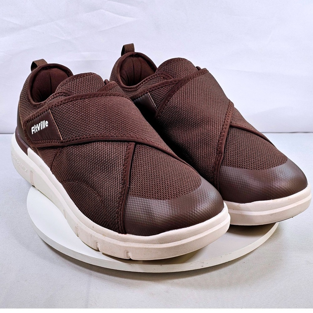 FitVille EasyWalk Recovery Shoes Mens 15 EW Extra Wide Brown LQ-ETDV520241101M